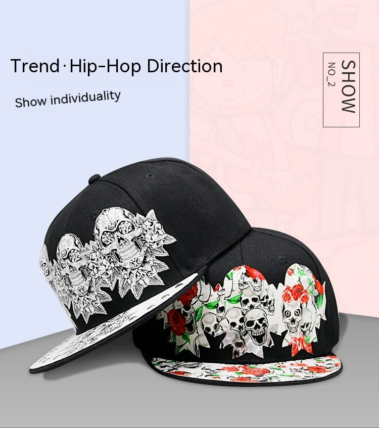 flat-brimmed hip-hop baseball cap adjustable, view 8 - MRSLM