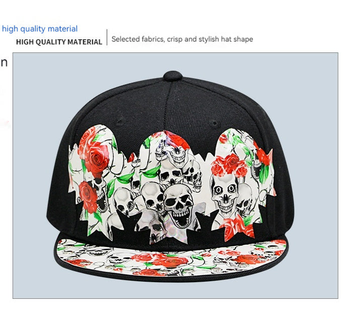 flat-brimmed hip-hop baseball cap adjustable, view 9 - MRSLM