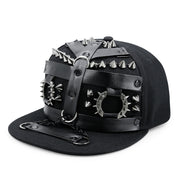 unisex flat brim rivet cap, view 10 - MRSLM