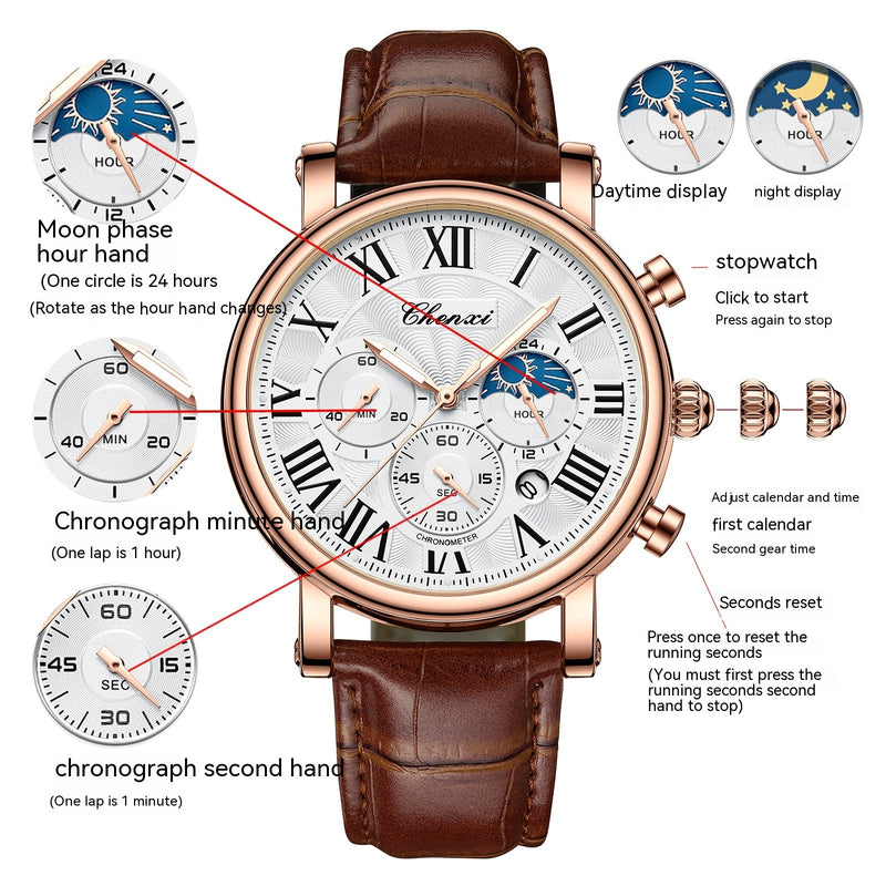 men's business quartz watch, view 10 - MRSLM