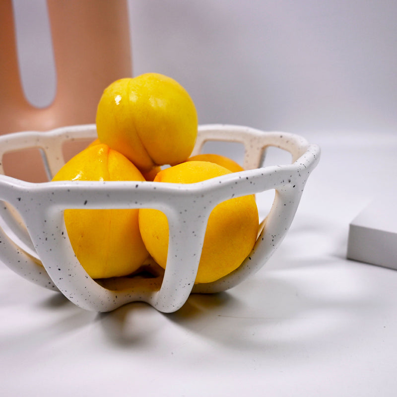 nordic hollow ceramic fruit basket, view 7 - MRSLM