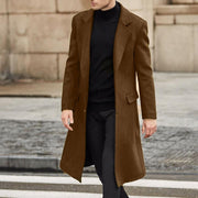 Men's long woolen trench coat, view 9 - MRSLM