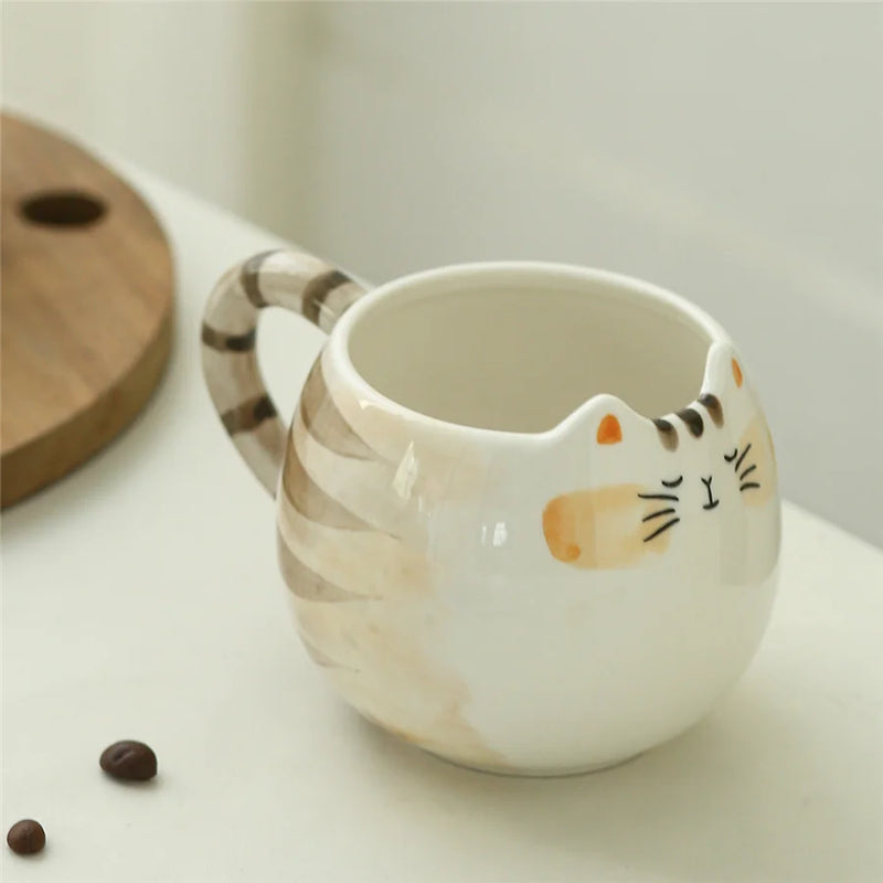 cat-shaped ceramic mug, view 2 - MRSLM