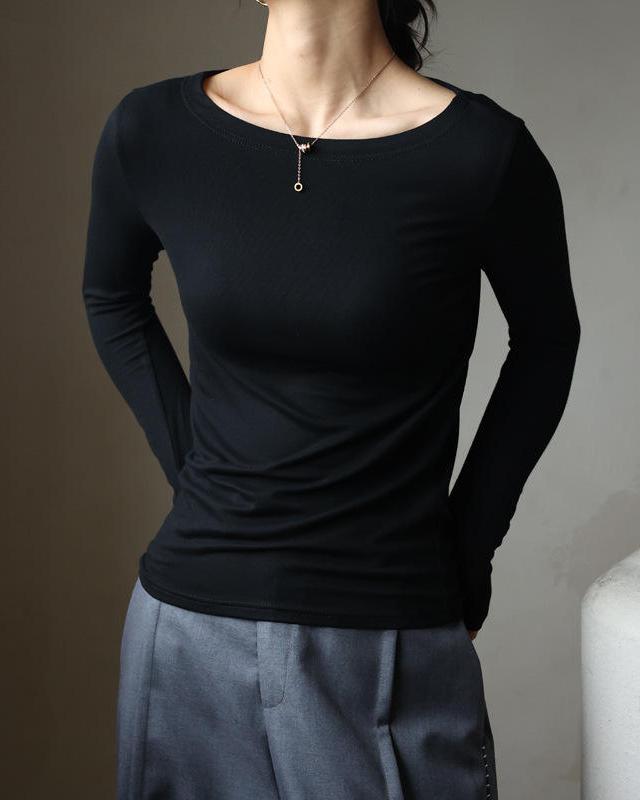 women's long sleeve modal stretch tee, view 9 - MRSLM