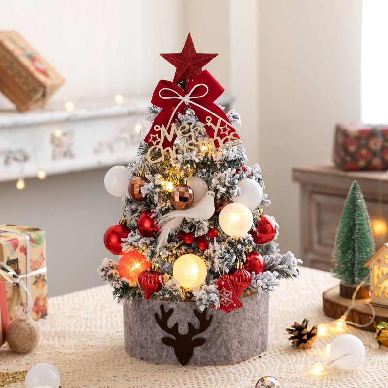 flocked snow Christmas tree, view 7 - MRSLM