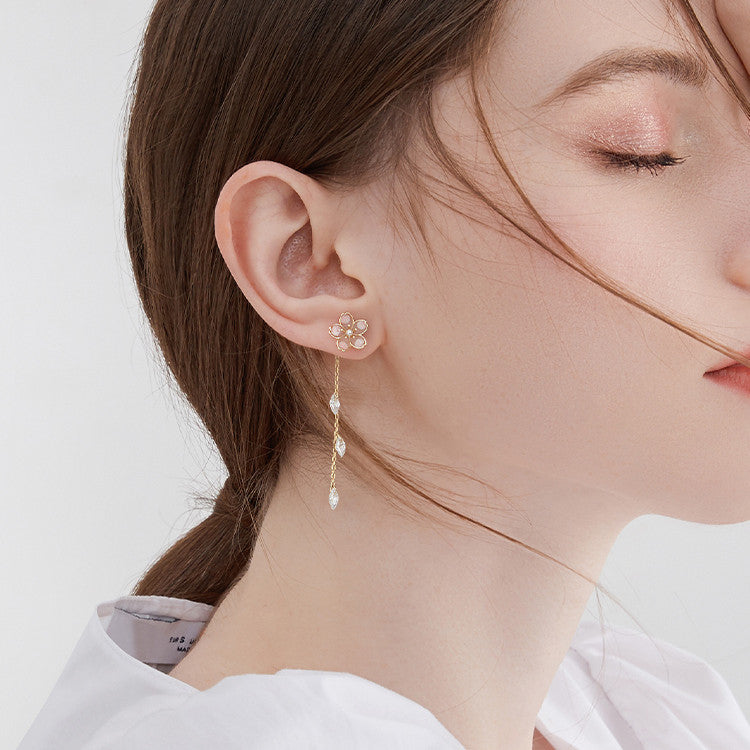 cherry blossom tassel earrings - MRSLM