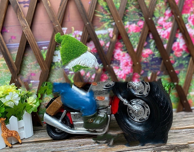 solar motorcycle resin statue pendant, view 5 - MRSLM