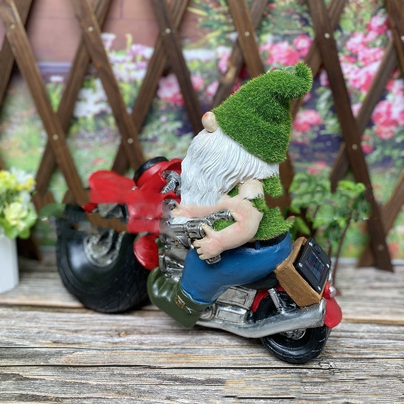 solar motorcycle resin statue pendant, view 6 - MRSLM