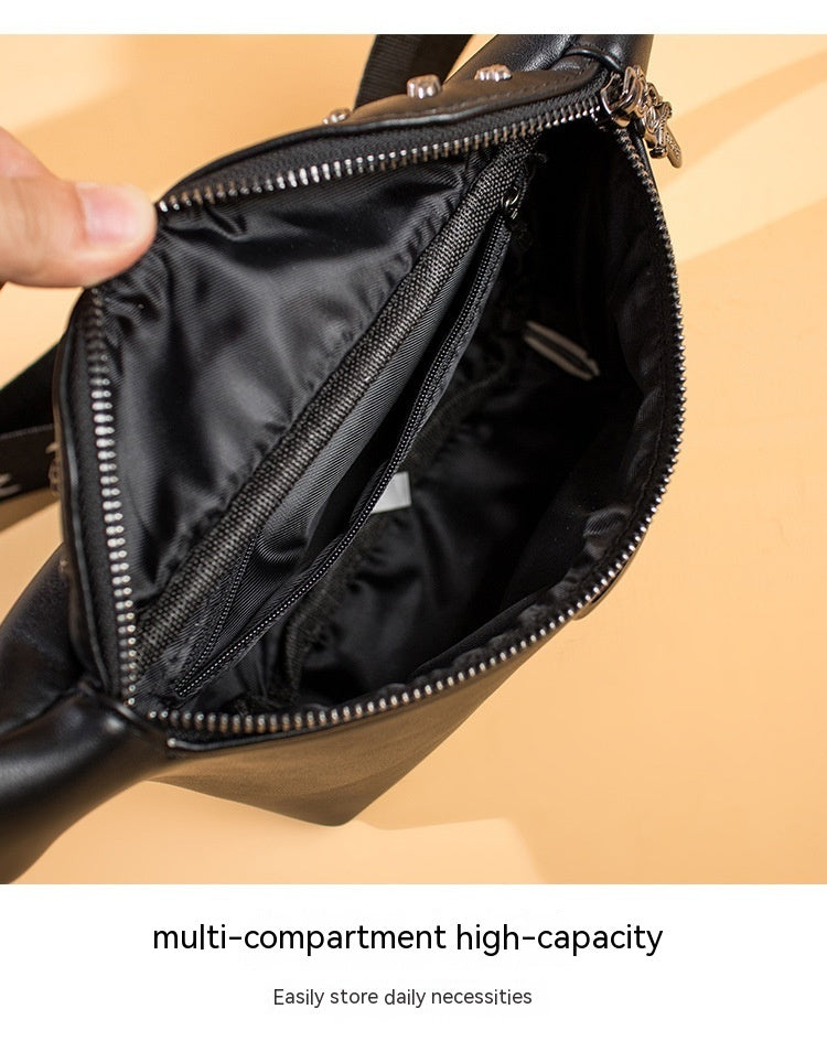 men's street rivet crossbody bag, view 8 - MRSLM