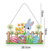 easter bunny diamond painting hanging ring, view 6 - MRSLM