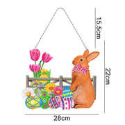 easter bunny diamond painting hanging ring, view 7 - MRSLM