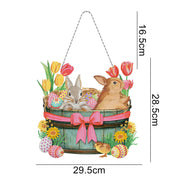 easter bunny diamond painting hanging ring, view 9 - MRSLM