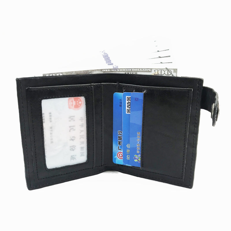 retro demon pattern men's wallet, view 3 - MRSLM