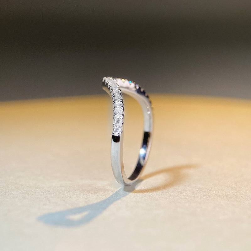 S925 silver geometric band ring, view 2 - MRSLM