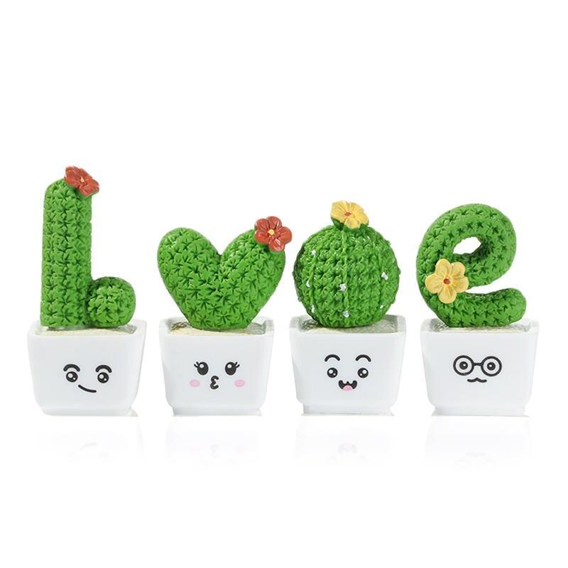 mini cactus resin figurines, view 2 - MRSLM
