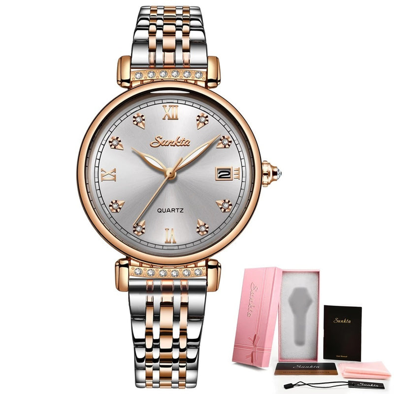 ladies quartz watch with calendar, view 5 - MRSLM