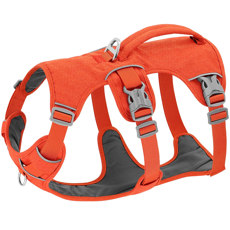 reflective nylon dog harness with handle, view 4 - MRSLM