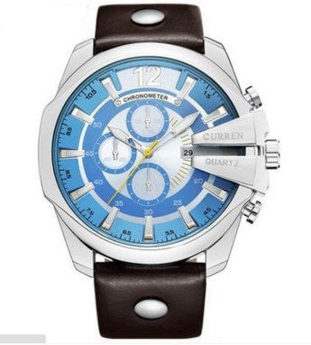 Men's large dial three-eye watch, view 5 - MRSLM