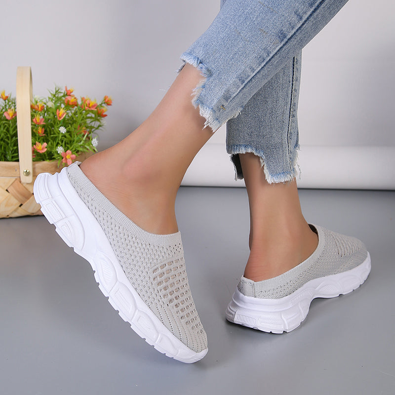 women's mesh platform slippers, view 2 - MRSLM