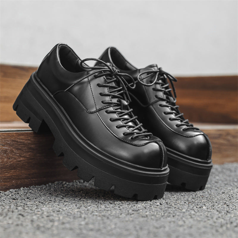 height increasing leather loafers, view 6 - MRSLM