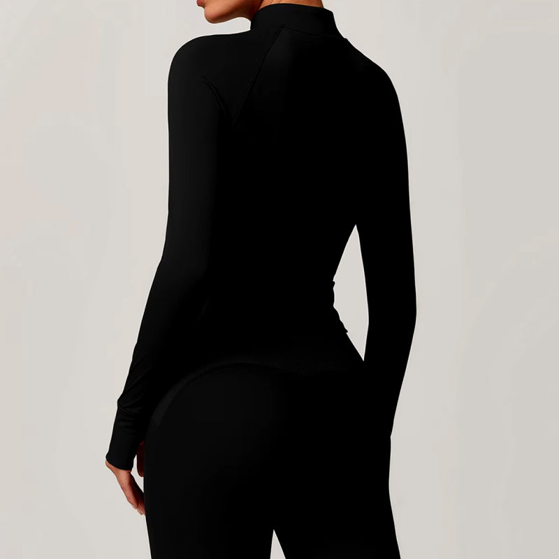slim fit zipper workout jacket, view 11 - MRSLM