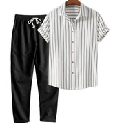 men's printed shirt and trousers set - MRSLM