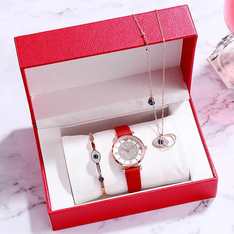 ladies slim leather strap watch sapphire glass, view 7 - MRSLM