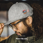 flat brim peaked cap, view 2 - MRSLM
