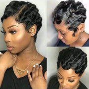 human hair pixie cut bob wig, view 6 - MRSLM