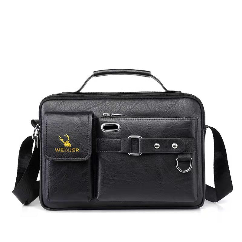 men's PU leather shoulder bag, view 8 - MRSLM