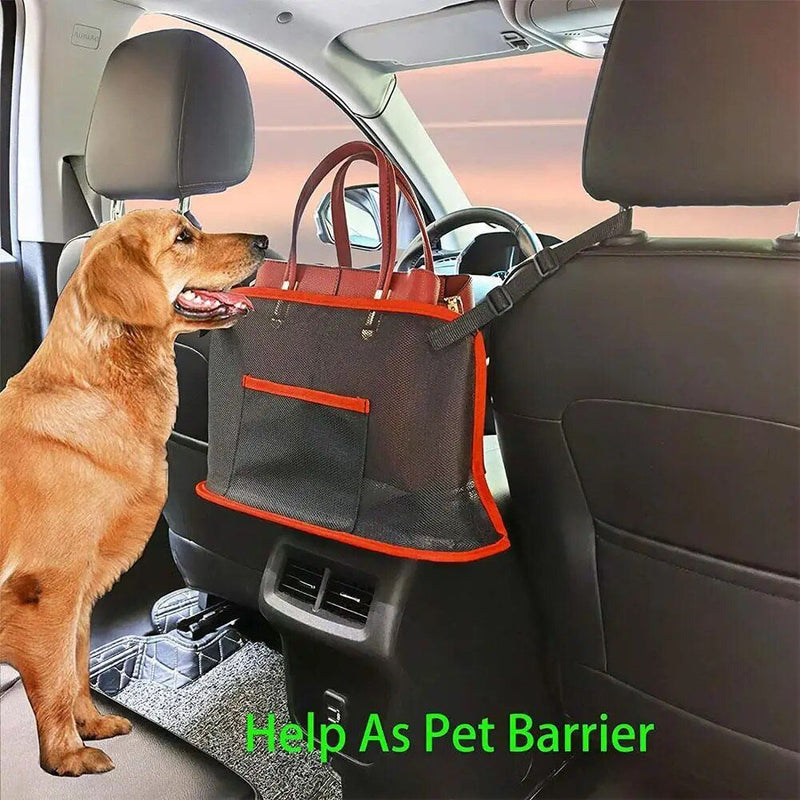 car seat mesh organizer with pet barrier, view 6 - MRSLM