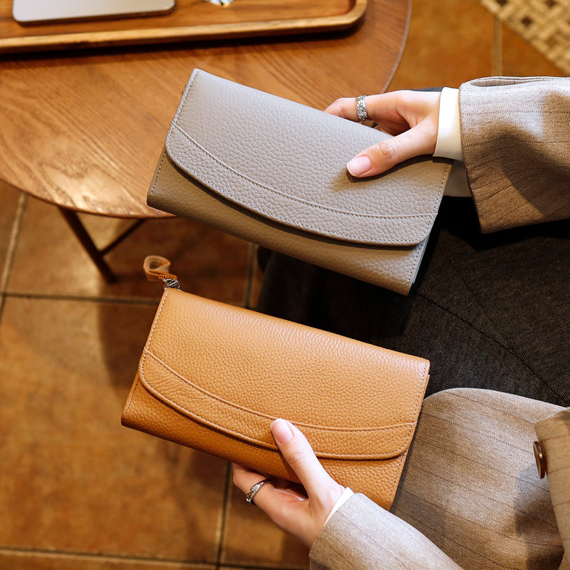 women's long leather clutch, view 10 - MRSLM