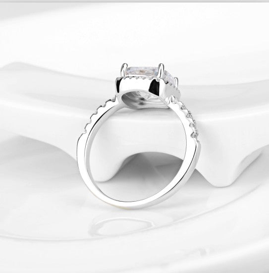 925 silver square ring, view 3 - MRSLM