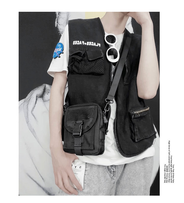 small canvas crossbody bag, view 9 - MRSLM
