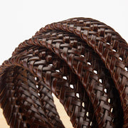 men's genuine leather braided belt, view 6 - MRSLM