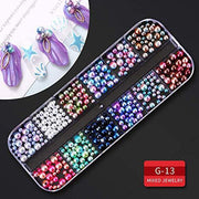 Nail pearl rivet shell jewelry set, view 4 - MRSLM