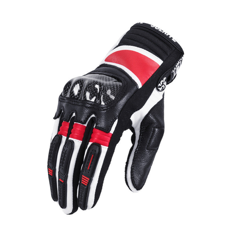 Goatskin carbon fiber motorcycle gloves, view 3 - MRSLM