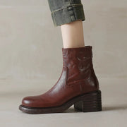 women's leather ankle boots, view 9 - MRSLM