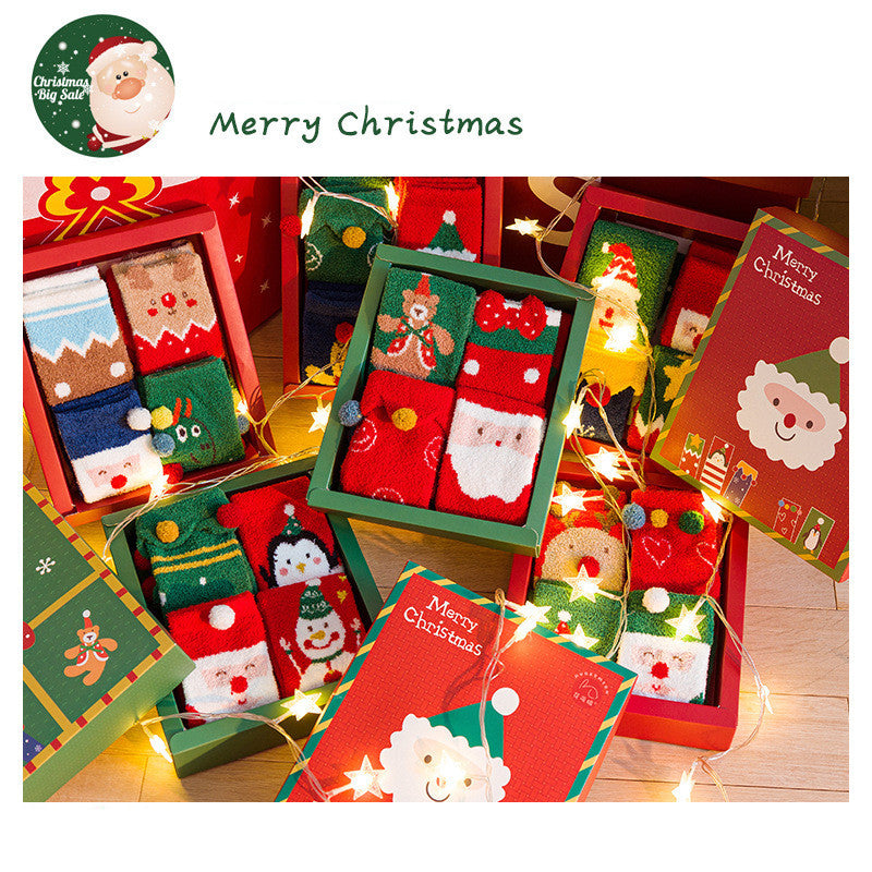 Christmas kids socks gift box, view 4 - MRSLM