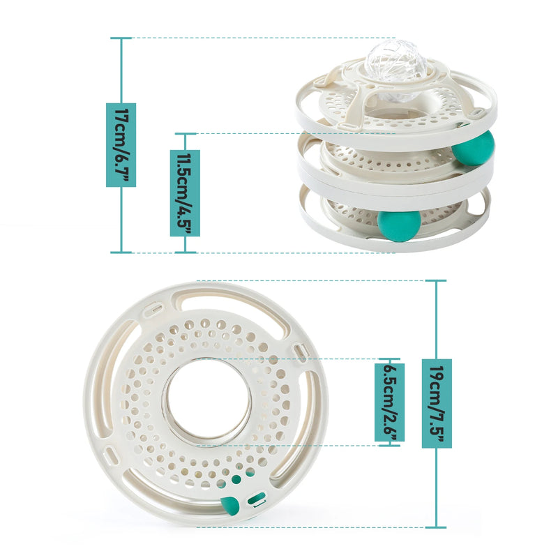 cat toy round tower, view 3 - MRSLM