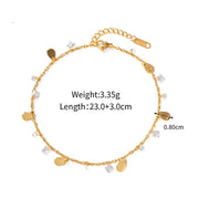 crystal water drop tassel anklet, view 9 - MRSLM