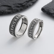 sterling silver wide face retro ring, view 10 - MRSLM