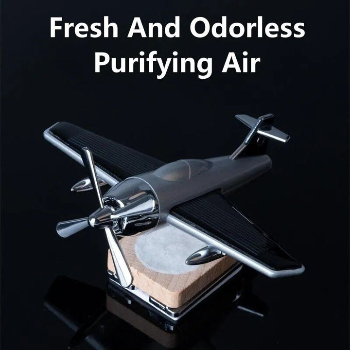 Solar-Powered Rotating Aircraft Car Air Freshener & Ornament