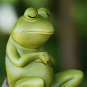 Charming resin thinking frog figurine, view 6 - MRSLM