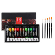 acrylic paint set 24 colors with brushes, view 3 - MRSLM