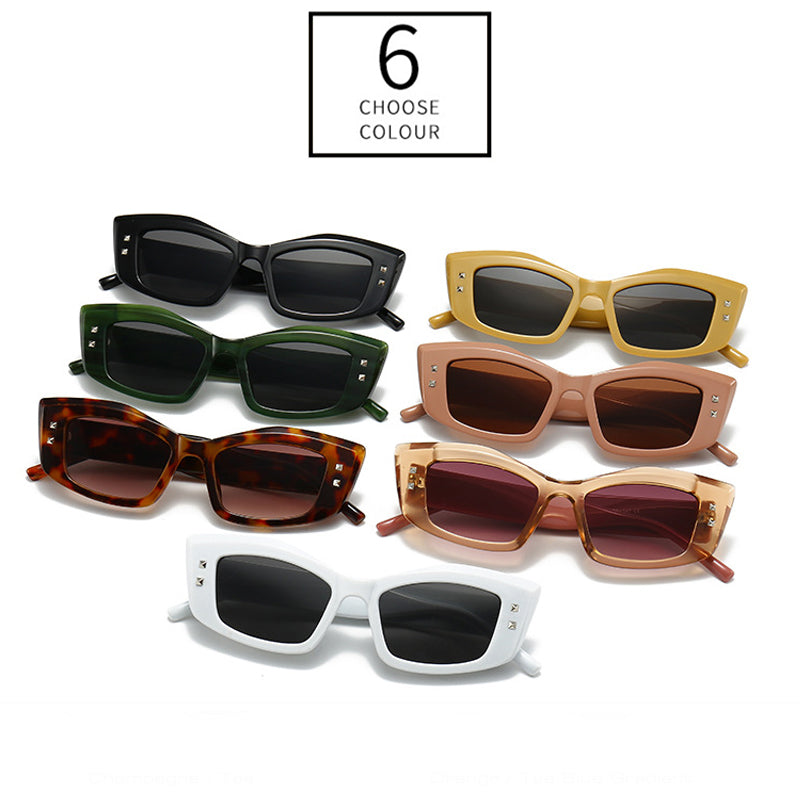 Retro cat eye rivet sunglasses, view 12 - MRSLM