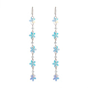 colorful flower long tassel earrings, view 5 - MRSLM