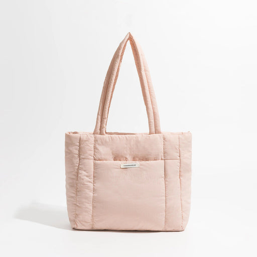 quilted puffy cotton tote bag, view 5 - MRSLM