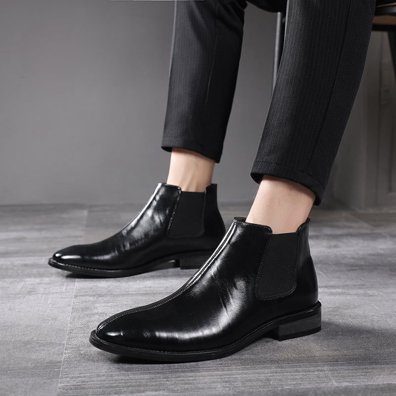 men's leather chelsea boots, view 9 - MRSLM