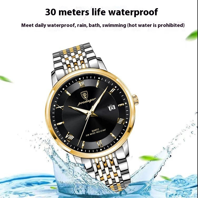 men's quartz calendar watch, view 2 - MRSLM